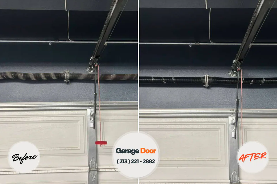 Before and after: garage door repair Winchester, KY